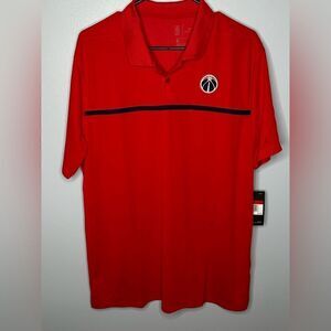 NWT Nike Washington DC Wizards Dri-fit Polo Shirt Red & Blue NBA Size Large